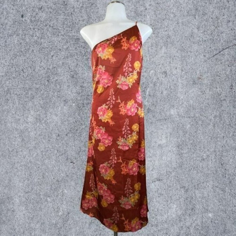 Song of Style Aimee One Shoulder Floral Midi Dress